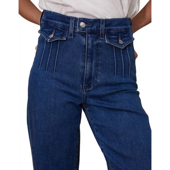 NEW LE JEAN stardust trouser high rise cece in indigo denim - Picture 2 of 3